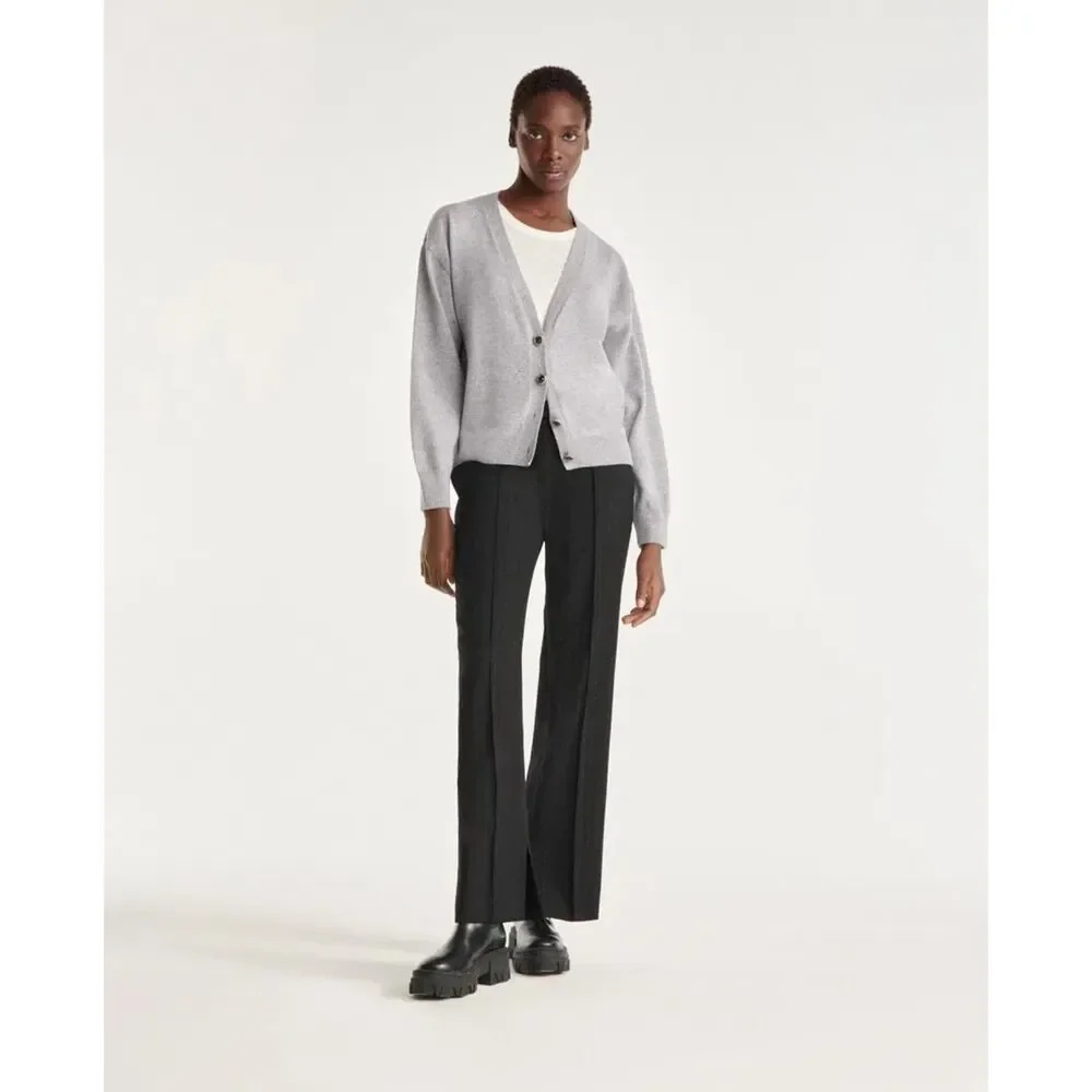 NEW The Kooples V-Neck 100% Wool Cardigan With Jewel Buttons in Gray Sz 2 US 6 - Picture 2 of 15